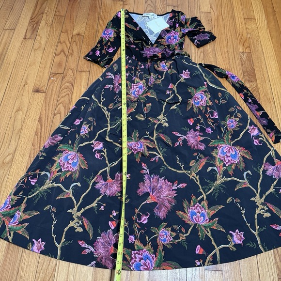 Diane von Furstenberg NWT Ballerina‎ Wrap Dress in Serenissima Black Size XS - Picture 13 of 15